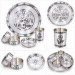925 Hallmarked Silver Thali Set – 1100 gm Pure Silver (92.50% Purity) | Sai Jewellers-BKSBB01 - Image 3
