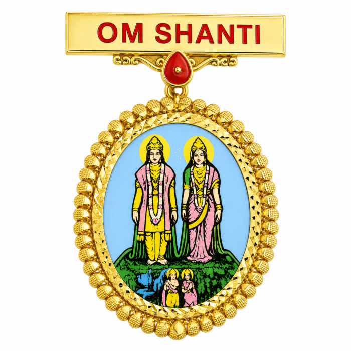 ChatGPT Image May 10, 2026, 06_58_48 PM 22K Hallmarked Gold Laxmi Narayan Badge – Brahma Kumaris Spiritual Jewelry | Sai Jewellers-BKGBS8 - Image 1