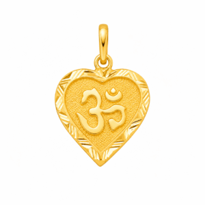 22K Hallmarked Gold OM Pendant – Lightweight Divine Symbol (0.560 gm) | Sai Jewellers-GFP02 - Image 2