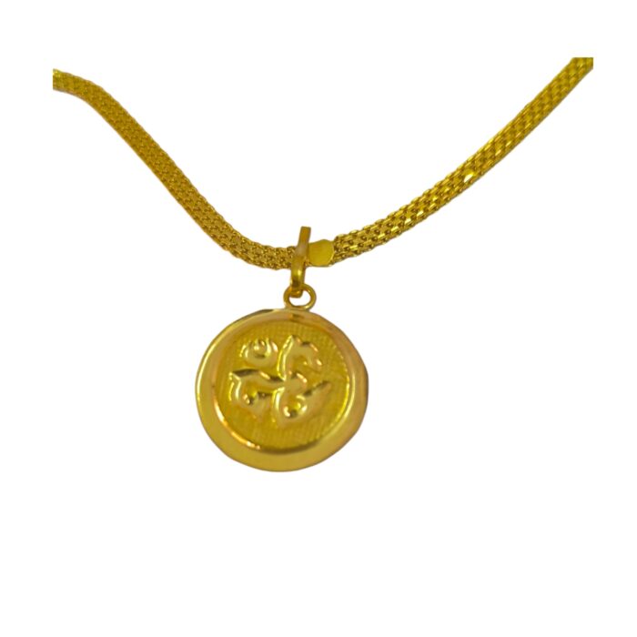 Round OM Gold Pendant-GFP03 - Image 2