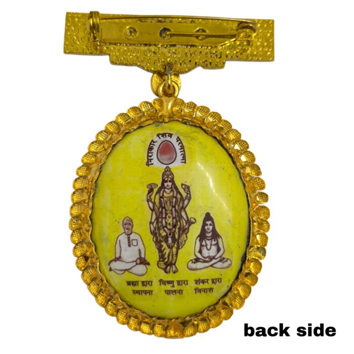 22K Hallmarked Gold Laxmi Narayan Badge – Brahma Kumaris Spiritual Jewelry | Sai Jewellers-BKGBS8 - Image 2
