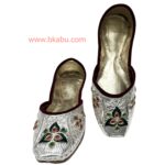 Designer 925 Silver Jutti with Multicolored Stones -SFJUT3