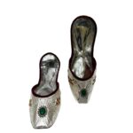 925 Silver Rajasthani Jutti for Women – Handcrafted Ethnic Bellies, 175gm Designer Silver Footwear -SFJUT1