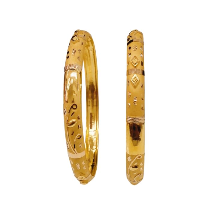 Picsart_25-01-27_08-27-18-940 Beautiful Light Weight Gold Bangles For Women-SSJGB04 - Image 1