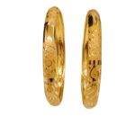 Beautiful Light Weight Gold Bangles For Women-SSJGB03