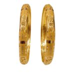 Beautiful Light Weight Gold Bangles For Women-SSJGB09