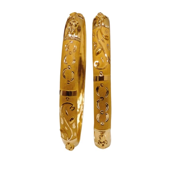 Beautiful Light Weight Gold Bangles For Women-SSJGB08 - Image 1