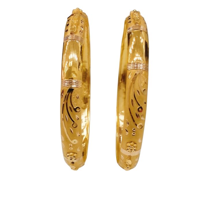 Picsart_25-01-27_09-16-59-729 Beautiful Light Weight Gold Bangles For Women-SSJGB10 - Image 1