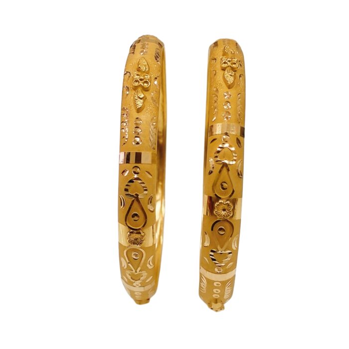 Beautiful Light Weight Gold Bangles For Women-SSJGB02 - Image 1