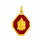 22K Hallmarked Gold Ganpati Pendant – Lightweight Divine Design (0.880 gm) | Sai Jewellers-GFP01 - Image 2