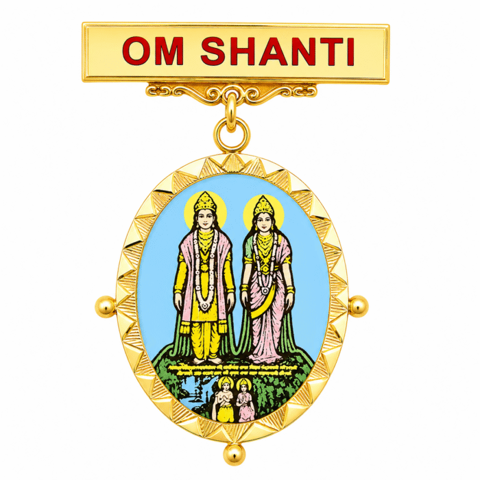 22K Hallmarked Gold Laxmi Narayan Badge – Brahma Kumaris Spiritual Jewelry | Sai Jewellers