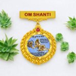 22k Hallmarked Gold Brahma Kumaris Om Shanti Badge