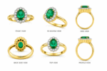 18K Gold Oval Emerald & Diamond Halo Ring- 2.50ct Emerald, 00.2ct Diamonds - Image 4