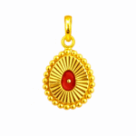 22K Gold Brahma Kumaris Pendant | 1.350gm Spiritual Jewellery - Image 2