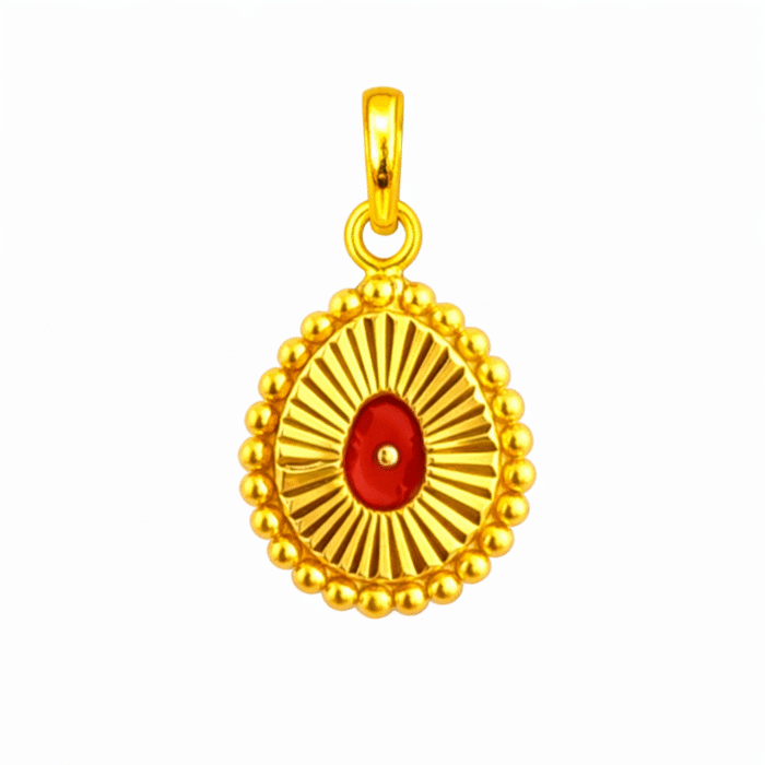 22K Gold Brahma Kumaris Pendant | 1.350gm Spiritual Jewellery - Image 2