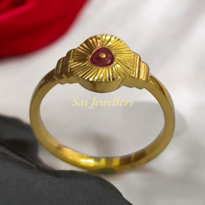 22K Gold Shiv Baba Spiritual Ring – 3.250gm | Brahma Kumaris Inspired-BKGR32 - Image 3