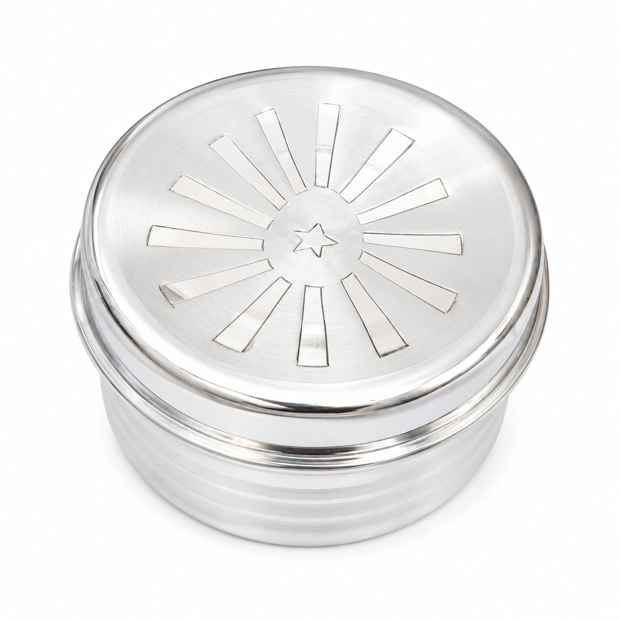 bhog box 925 Hallmarked Silver Box – Brahma Kumaris Symbol