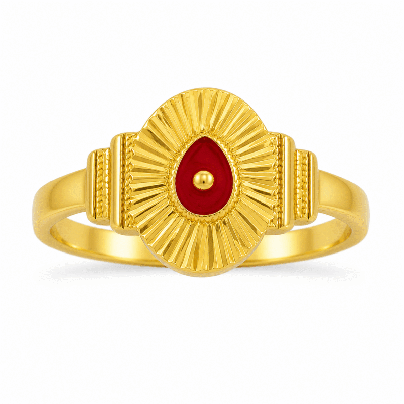 22K Gold Shiv Baba Spiritual Ring – 3.250gm | Brahma Kumaris Inspired-BKGR32