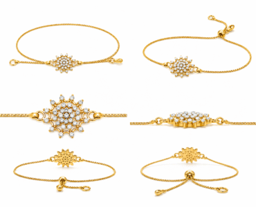 Lightweight 22K Gold Chain Bracelet with Sparkling Cluster | 3.260gm -SSJGB6 - Image 2