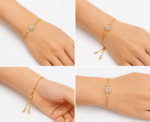 Lightweight 22K Gold Chain Bracelet with Sparkling Cluster | 3.260gm -SSJGB6 - Image 4