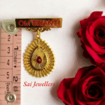 22K Gold Om Shanti Badge 3.530gm | Brahma Kumaris Spiritual Jewellery - BKGB38