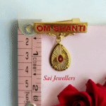 22K Gold Om Shanti Badge 1.950gm | Brahma Kumaris Spiritual Jewellery - BKGB39