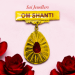 22k Hallmarked Gold Om Shanti Badge – Spiritual BK Jewellery (2.050 gm)