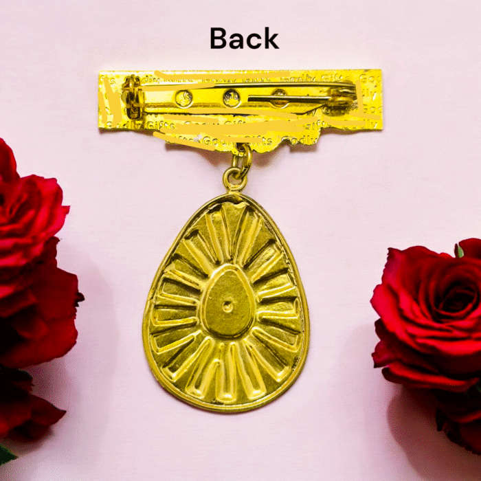 22k Hallmarked Gold Om Shanti Badge – Spiritual BK Jewellery (2.050 gm) - BKGB35 - Image 3