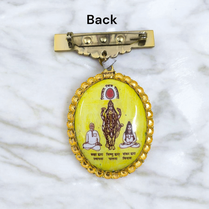 22k Hallmarked Gold Laxmi Narayan Badge – 4.850gm | Om Shanti Spiritual Jewellery by Sai Jewellers - BKGB36 - Image 4