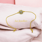 Lightweight 22K Gold Chain Bracelet with Sparkling Cluster | 3.260gm -SSJGB06 - Image 3