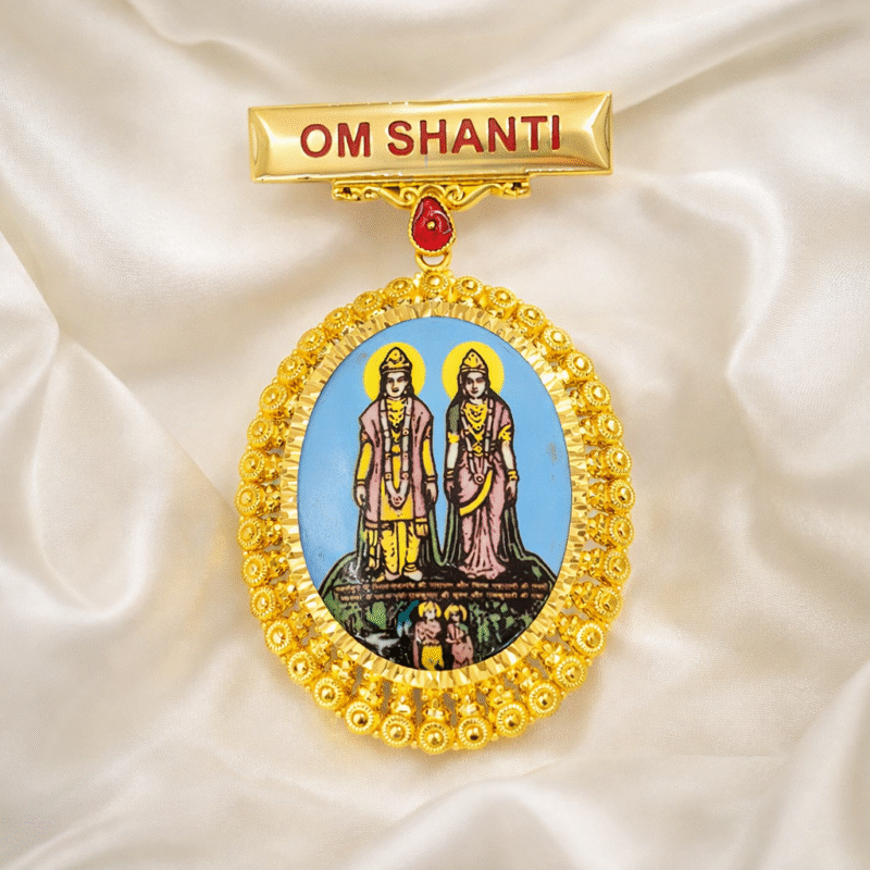 22k Gold Brahma Kumaris Om Shanti Badge