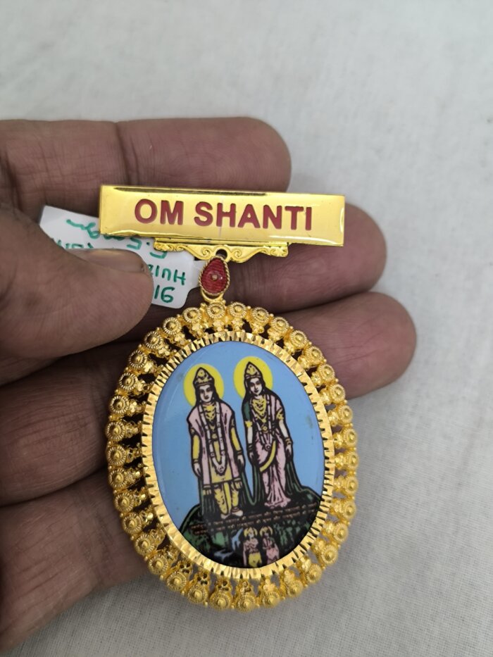 22k Gold Brahma Kumaris Om Shanti Badge | 5.500gm Spiritual Jewellery - BKGB41 - Image 3