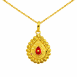 22K Gold Brahma Kumaris Light Weight Pendant | 0.850gm Spiritual Jewellery