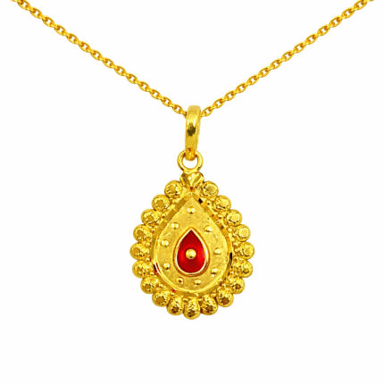 22K Gold Brahma Kumaris Light Weight Pendant | 0.850gm Spiritual Jewellery