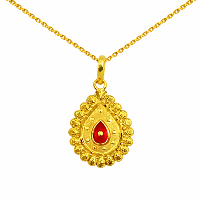 22K Gold Brahma Kumaris Light Weight Pendant | 0.850gm Spiritual Jewellery