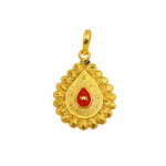22K Gold Brahma Kumaris Light Weight Pendant | 0.850gm Spiritual Jewellery - Image 2