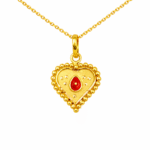 22K Gold Brahma Kumaris Light Weight Pendant | 0.760gm Spiritual Jewellery