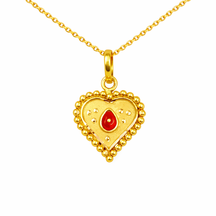 22K Gold Brahma Kumaris Light Weight Pendant | 0.760gm Spiritual Jewellery