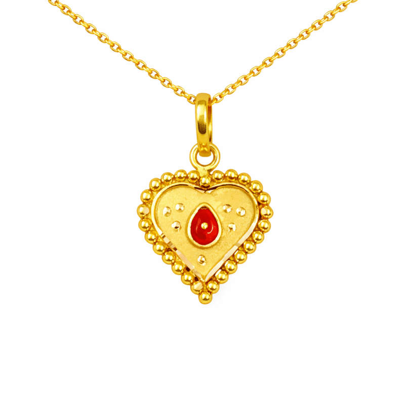 22K Gold Brahma Kumaris Light Weight Pendant | 0.760gm Spiritual Jewellery