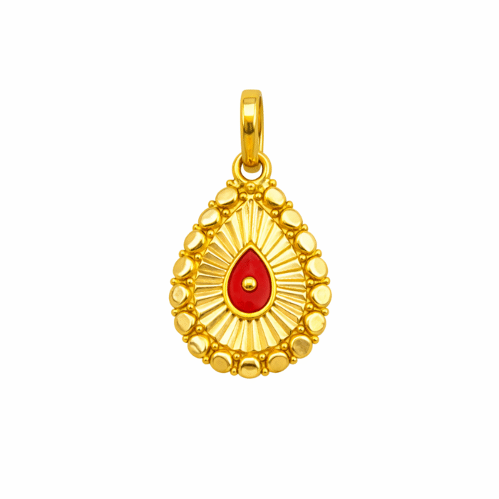 22K Gold Brahma Kumaris Light Weight Pendant | 0.760gm Spiritual Jewellery - Image 2