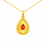 22K Gold Brahma Kumaris Light Weight Pendant | 0.760gm Spiritual Jewellery