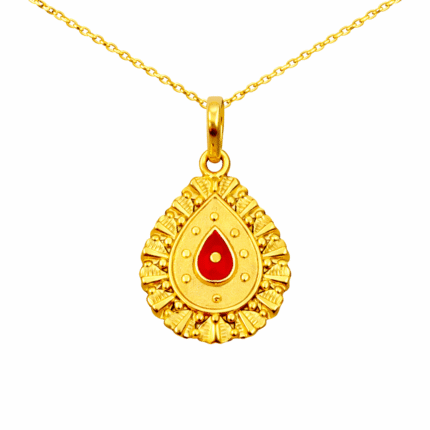 22K Gold Brahma Kumaris Light Weight Pendant | 0.850gm Spiritual Jewellery