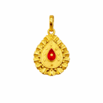 22K Gold Brahma Kumaris Light Weight Pendant | 0.850gm Spiritual Jewellery - Image 2