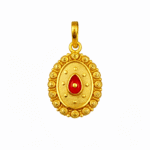 22K Gold Brahma Kumaris Light Weight Pendant | 0.850gm Spiritual Jewellery - Image 2