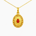 22K Gold Brahma Kumaris Light Weight Pendant | 0.850gm Spiritual Jewellery