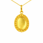 22K Gold Brahma Kumaris Light Weight Pendant | 0.850gm Spiritual Jewellery - Image 2