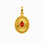 22K Gold Brahma Kumaris Light Weight Pendant | 0.850gm Spiritual Jewellery - Image 3