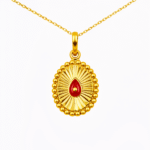 22K Gold Brahma Kumaris Light Weight Pendant | 0.850gm Spiritual Jewellery