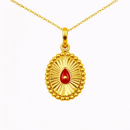22K Gold Brahma Kumaris Light Weight Pendant | 0.850gm Spiritual Jewellery