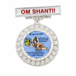 925 Silver Brahma Kumaris Flower Design Badge